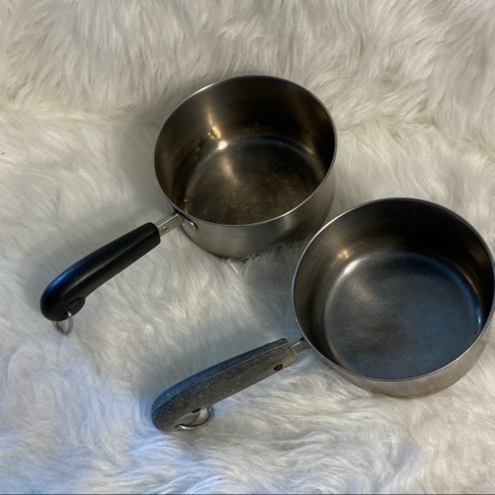 Vintage Revere‎ ware One 1 pan Quart And 11/2 Quart